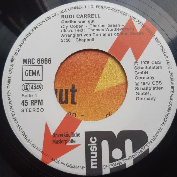 Rudi Carrell : Goethe War Gut (7", Single, Promo)