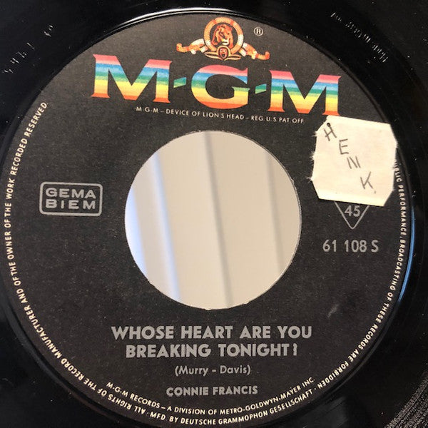 Connie Francis : Come On Jerry (7", Single)