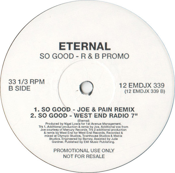 Eternal (2) : So Good (12", Promo)
