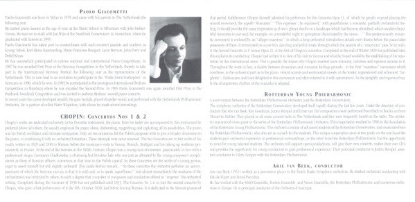 Frédéric Chopin : Piano Concertos 1&2 (CD, Album)