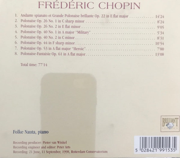 Frédéric Chopin, Folke Nauta : Polonaises  (CD, Album)