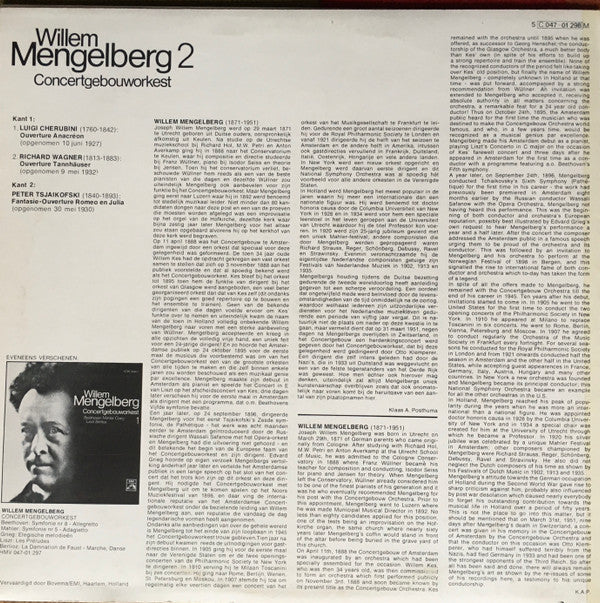 Willem Mengelberg, Concertgebouworkest : Willem Mengelberg Concertgebouworkest 2 (LP, Comp, Mono, RE)