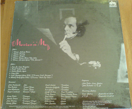 The John Dankworth Orchestra : Movies 'N Me (LP, Album, Comp, RE)