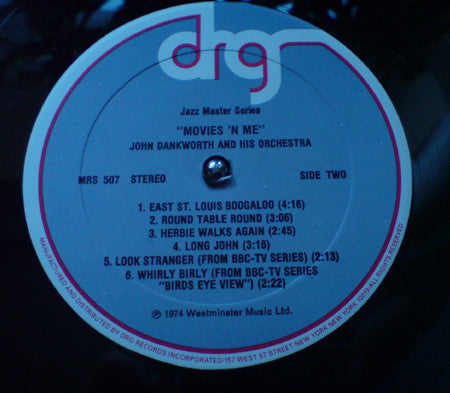 The John Dankworth Orchestra : Movies 'N Me (LP, Album, Comp, RE)