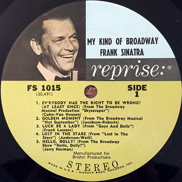 Frank Sinatra : My Kind Of Broadway (LP, Album, San)