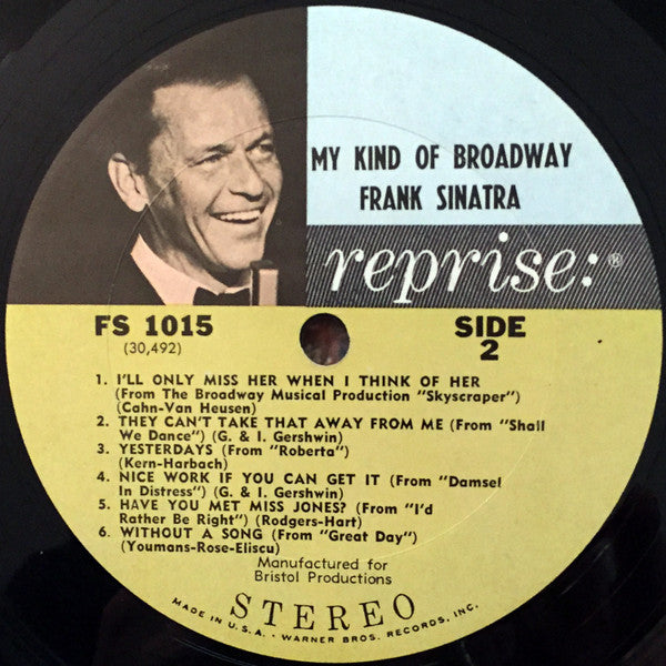 Frank Sinatra : My Kind Of Broadway (LP, Album, San)