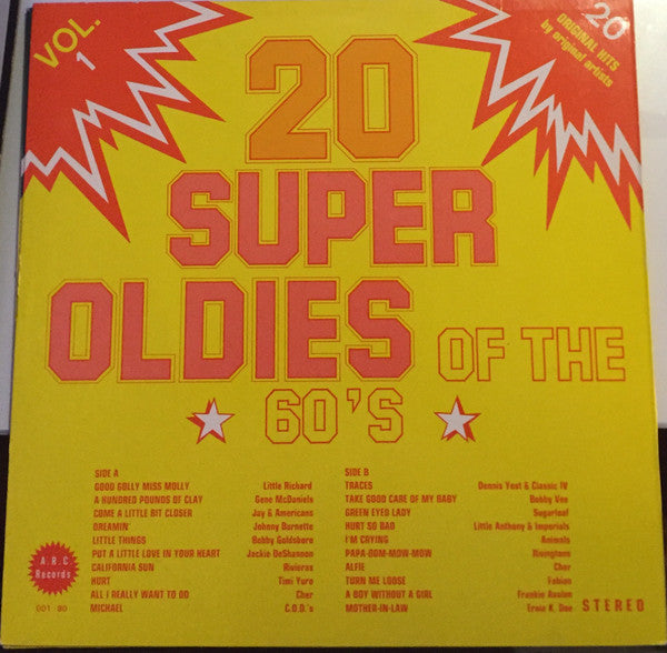 Various : 20 Super Oldies Of The 60's Vol. 1 (LP, Comp)