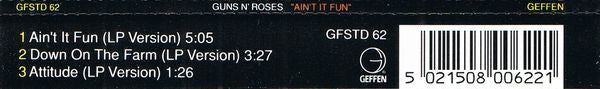 Guns N' Roses : Ain't It Fun (CD, Single)