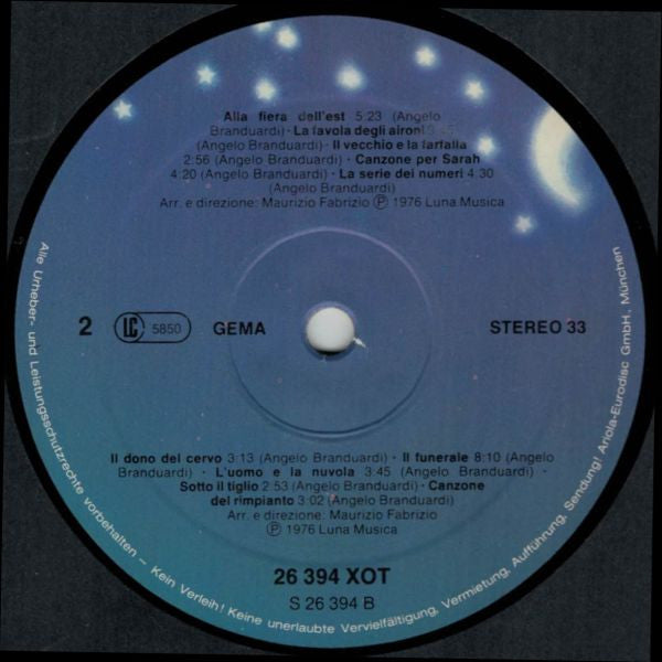 Angelo Branduardi : Alla Fiera Dell'Est (LP, Album, RE)
