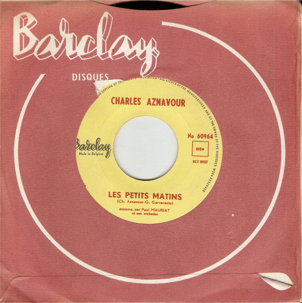 Charles Aznavour : Alleluia (7", Single, Jukebox)