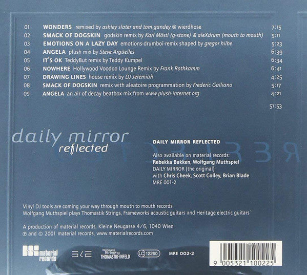 Rebekka Bakken, Wolfgang Muthspiel : Daily Mirror Reflected (CD, Album)