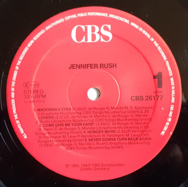 Jennifer Rush : Jennifer Rush (LP, Club)