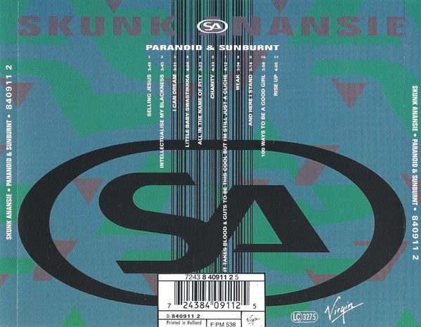 Skunk Anansie : Paranoid & Sunburnt (CD, Album)