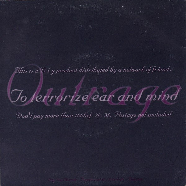 Outrage (12) : To Terrorize Ear And Mind (7", Cle)
