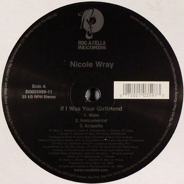 Nicole Wray : If I Was Your Girlfriend (12")