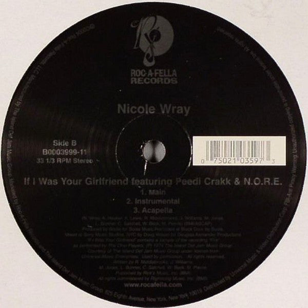 Nicole Wray : If I Was Your Girlfriend (12")
