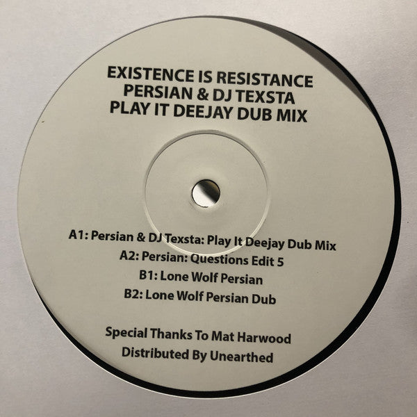 Persian & DJ Texta : Play It Deejay Dub Mix (12", EP, TP)