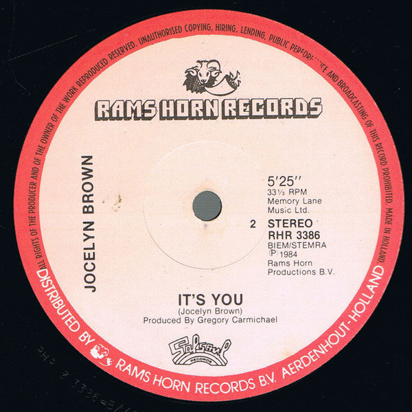 Jocelyn Brown : I'm Gonna Make It To The Top / It's You (12")