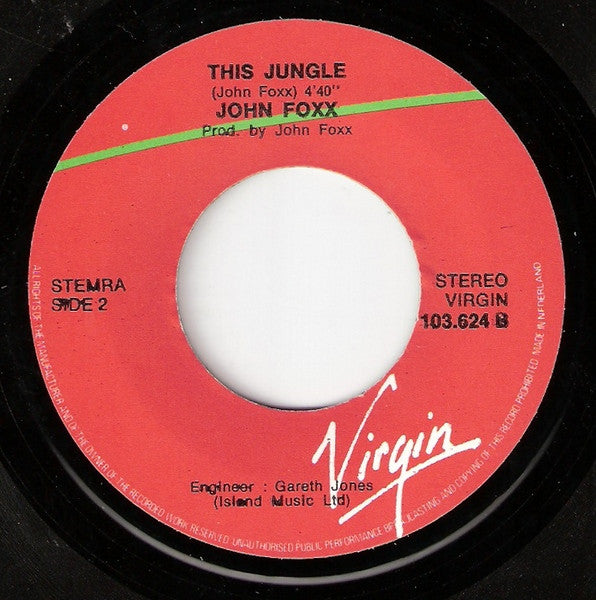 John Foxx : Europe - After The Rain (7", Single, Gre)