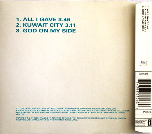 World Party : All I Gave (CD, Single)