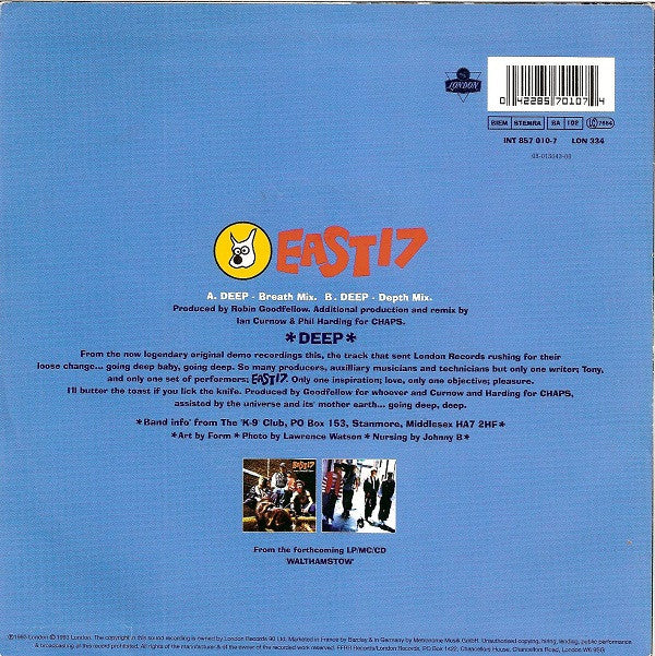 East 17 : Deep (7", Single)