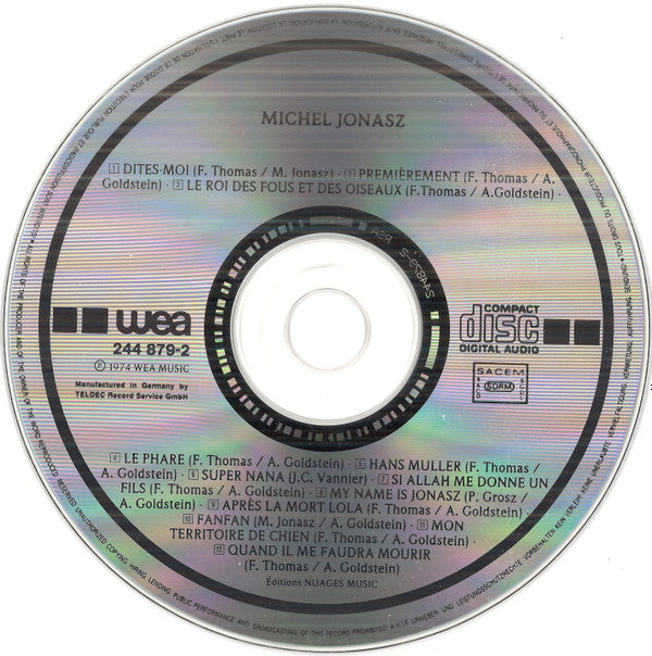 Michel Jonasz : Michel Jonasz (CD, Album, RE)