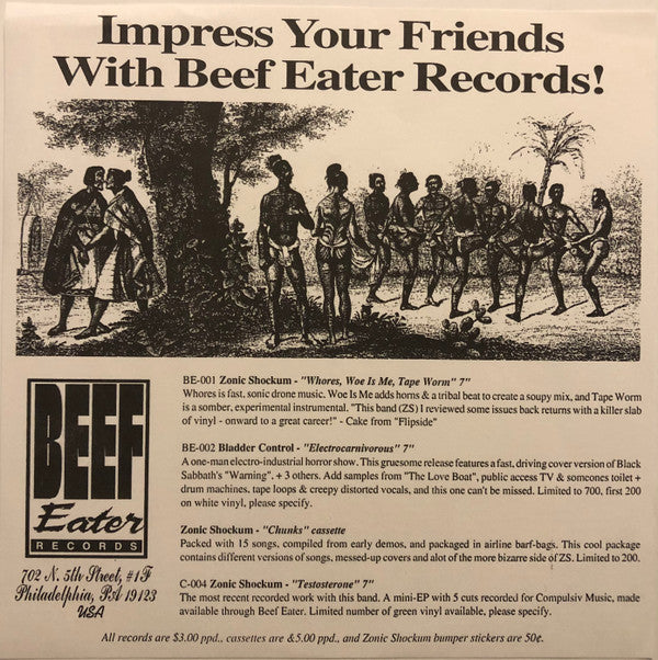 Bladder Control : Electrocarnivorous (7", EP, Ltd, Num, Whi)