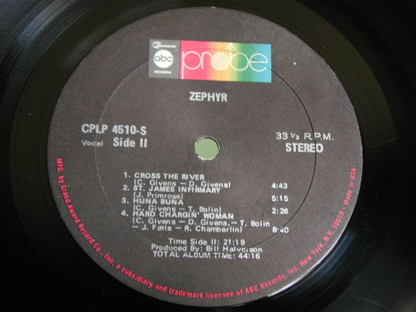 Zephyr (2) : Zephyr (LP, Album, Mon)