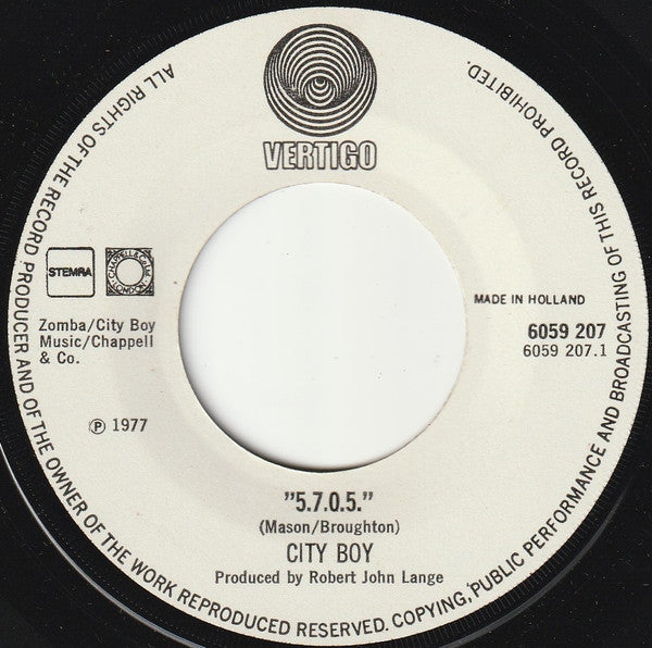 City Boy : 5705 (7", Single)