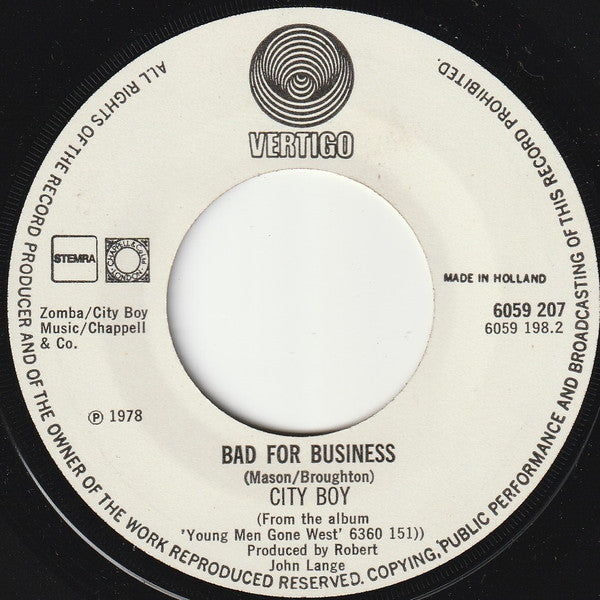 City Boy : 5705 (7", Single)