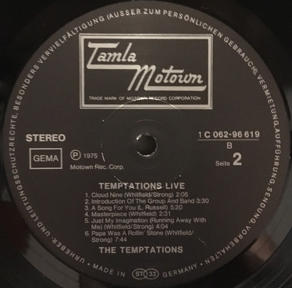Temptations* : Live (LP, Album)