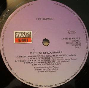 Lou Rawls : The Best Of Lou Rawls (LP, Comp, RE)