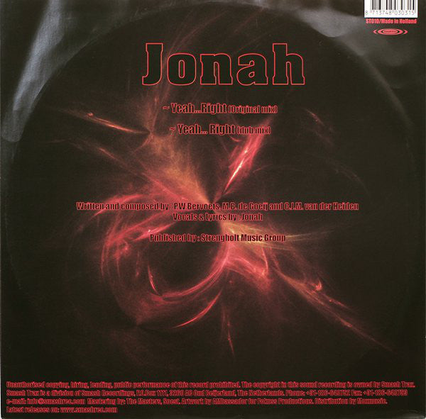 Jonah : Yeah...Right (12")