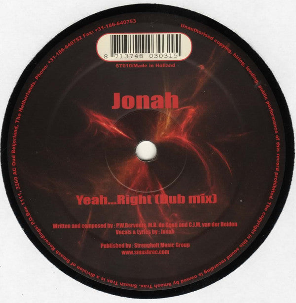 Jonah : Yeah...Right (12")