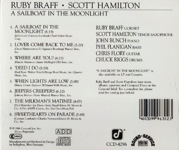 Ruby Braff · Scott Hamilton : A Sailboat In The Moonlight (CD, Album)
