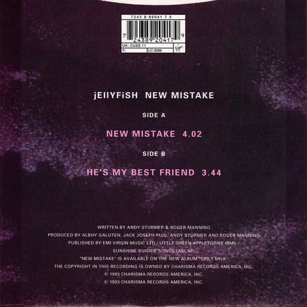 Jellyfish (2) : New Mistake (7", Single)