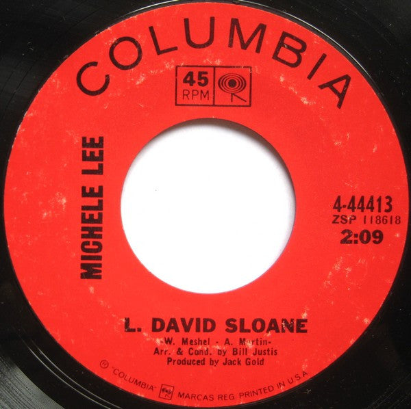 Michele Lee : L. David Sloane (7", Single, Styrene, Pit)