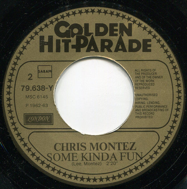 Chris Montez : Let's Dance (7", Single, RE, Gol)