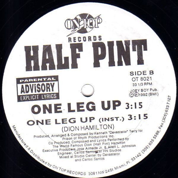 Half Pint (2) : Drop That A.. / One Leg Up (12")