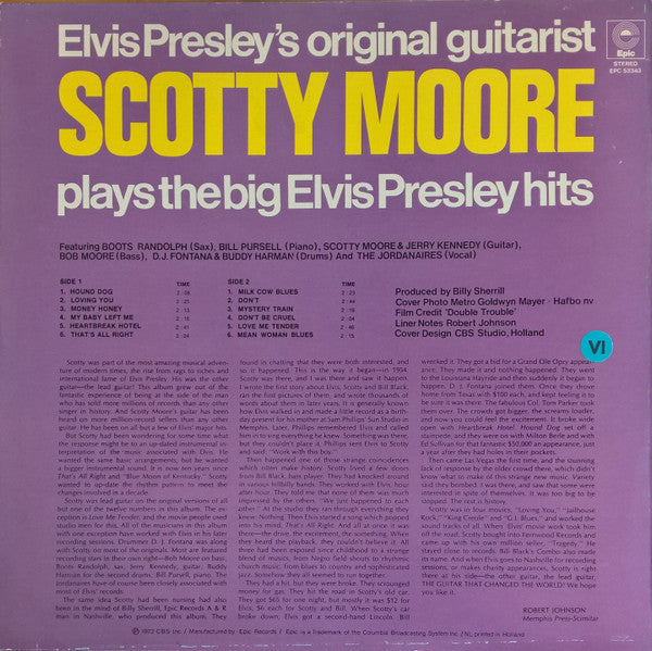 Scotty Moore : Elvis Presley's Original Guitarist Scotty Moore Plays The Big Elvis Presley Hits (LP, Album, RE)
