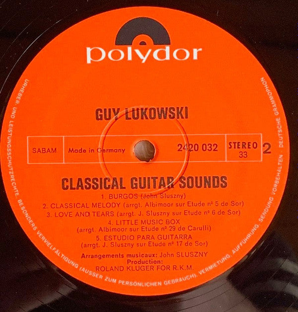 Guy Lukowski : Classical Guitar Sounds By Guy Lukowski (LP, Album)