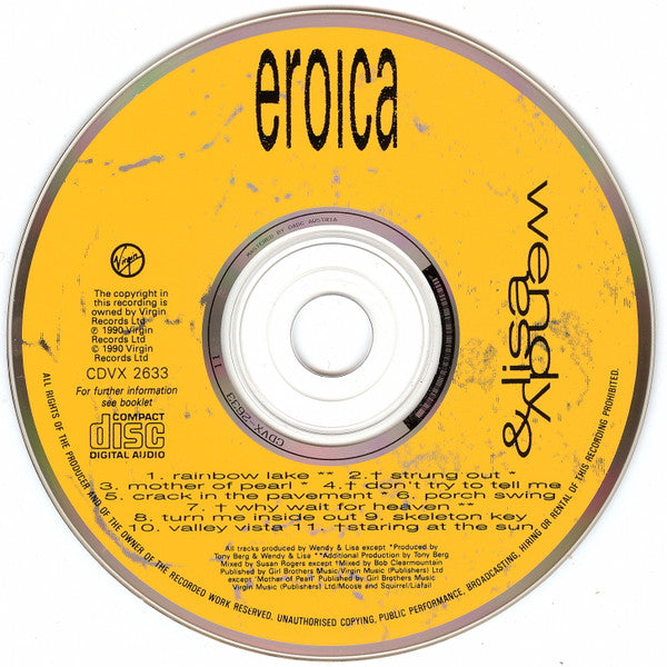 Wendy & Lisa / Lisa Coleman : Eroica / Piano Improvisations (CD, Album + CD, Mini + Ltd, S/Edition)