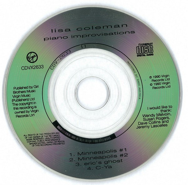 Wendy & Lisa / Lisa Coleman : Eroica / Piano Improvisations (CD, Album + CD, Mini + Ltd, S/Edition)