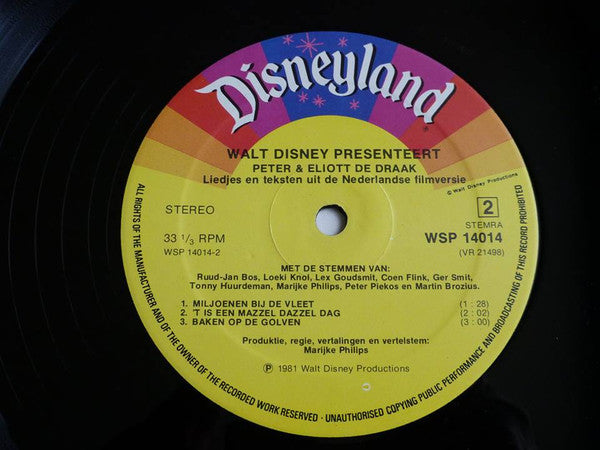 Various : Walt Disney Presenteert Peter & Elliot De Draak (LP, Album, RE)