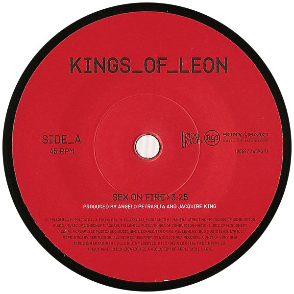 Kings Of Leon : Sex On Fire / Beneath The Surface (7", Single)