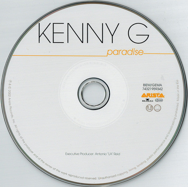 Kenny G (2) : Paradise (CD, Album, Copy Prot.)