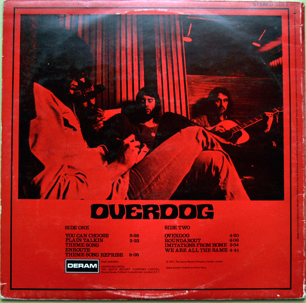The Keef Hartley Band : Overdog (LP, Album)