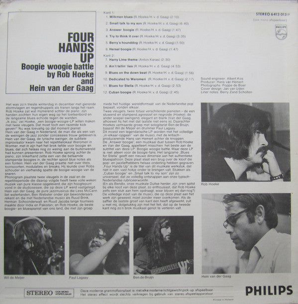 Rob Hoeke And Hein van der Gaag : Four Hands Up (LP, Album)