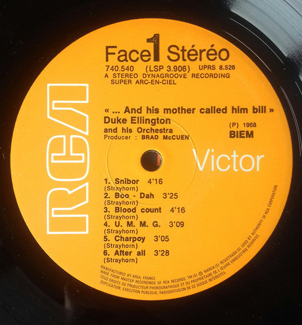 Duke Ellington And His Orchestra : "...And His Mother Called Him Bill" (LP, Album, RE, Ora)