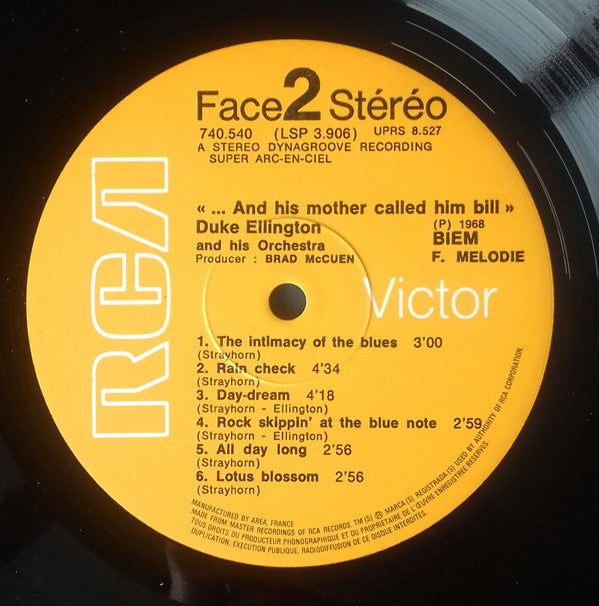 Duke Ellington And His Orchestra : "...And His Mother Called Him Bill" (LP, Album, RE, Ora)